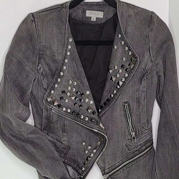 S.Y.L.K Studded Denim Jacket - Picture 3 of 7